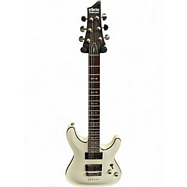 Used Schecter Guitar Research Omen 6 White Solid Body Electric Guitar