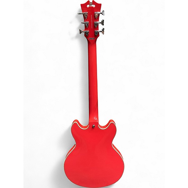 Used D'Angelico DAPMINIIDCFRCSCB CREAM RED Hollow Body Electric Guitar