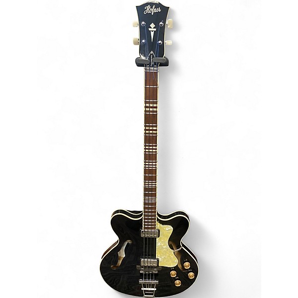 Used Hofner 500/7 Trans Black Electric Bass Guitar