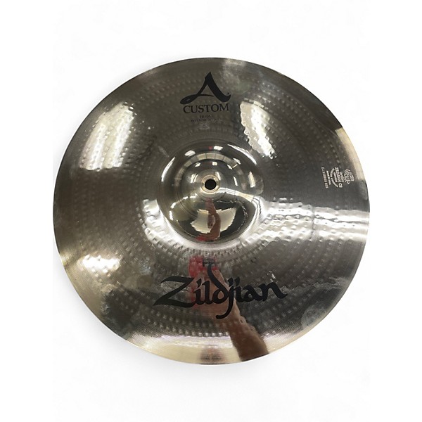 Used Zildjian 14in A Custom Mastersound Hi Hat Pair Cymbal