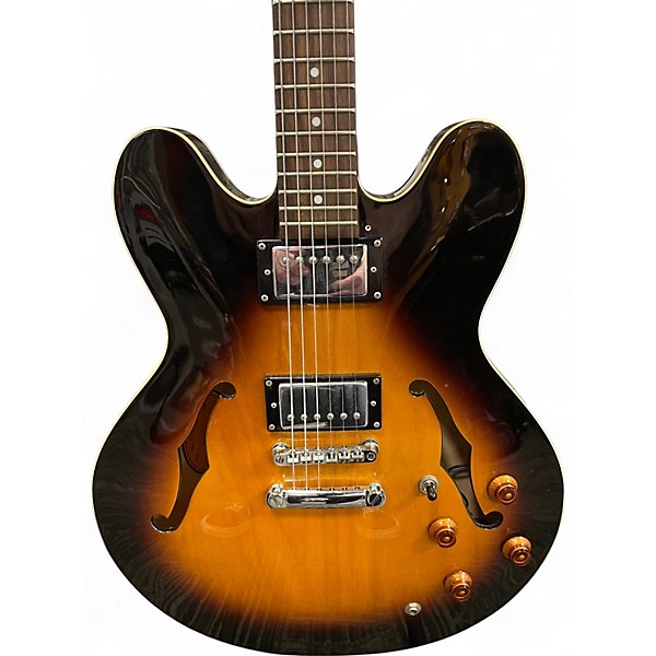 Used Epiphone Dot 2 Tone Sunburst Hollow Body Electric Guitar