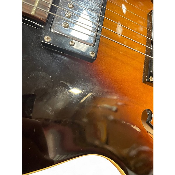 Used Epiphone Dot 2 Tone Sunburst Hollow Body Electric Guitar