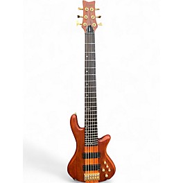 Used Schecter Guitar Research Stiletto Studio 6 String Natural Electric Bass Guitar