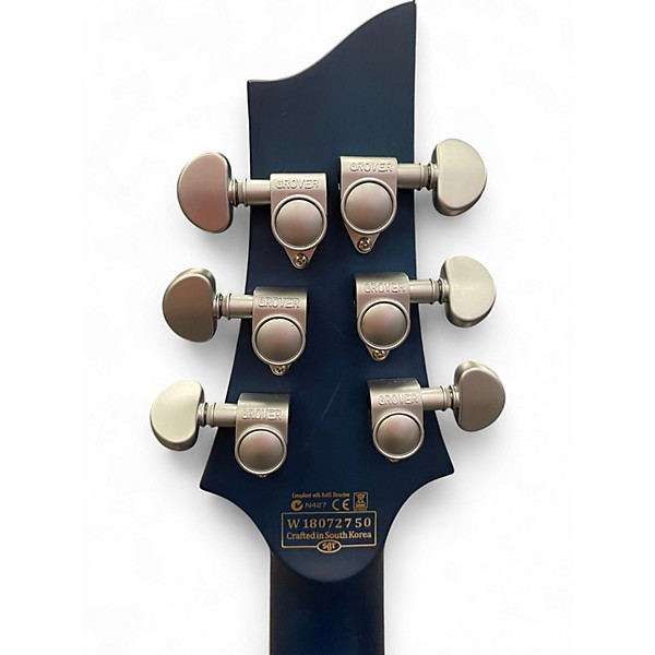 Used Schecter Guitar Research C1 Platinum Transparent Midnight Blue Solid Body Electric Guitar