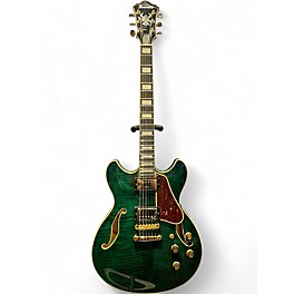 Used Ibanez AS93FM Artcore Expressionist Series Transparent Moss Green Hollow Body Electric Guitar