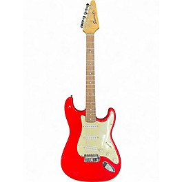 Used Starcaster by Fender Stratocaster Red Solid Body Electric Guitar