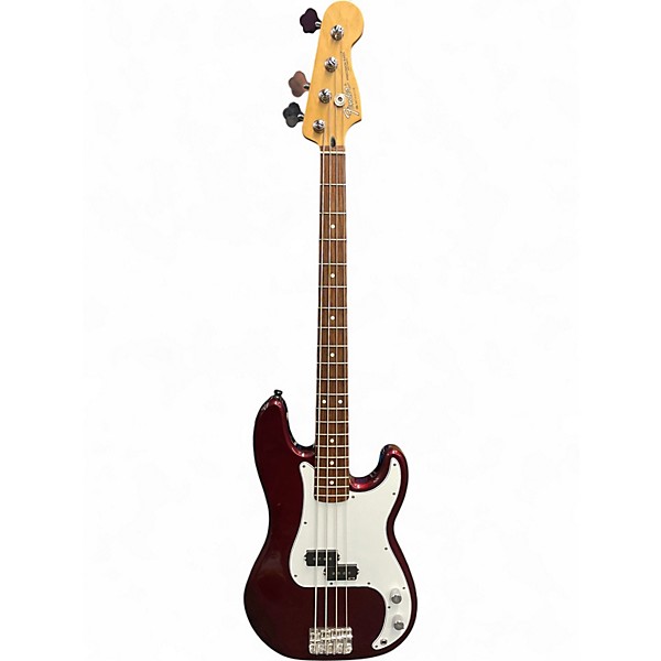 Used Fender Standard Precision Bass Midnight Wine Electric Bass Guitar