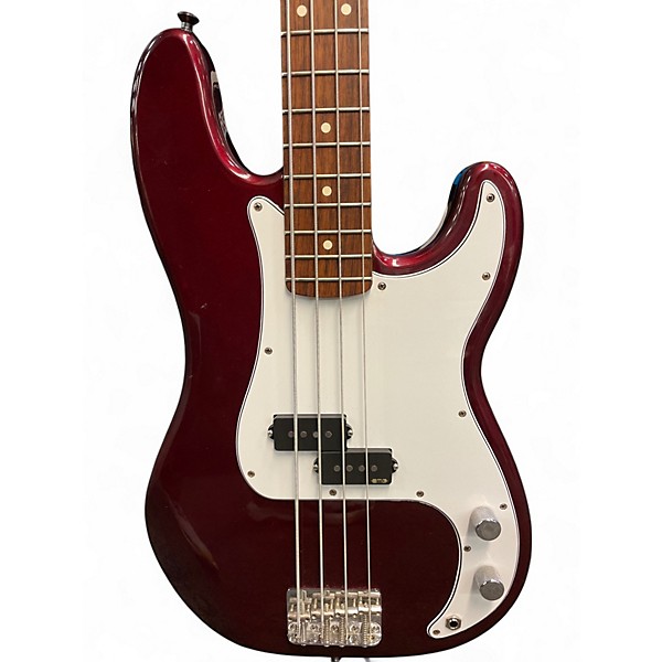 Used Fender Standard Precision Bass Midnight Wine Electric Bass Guitar