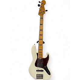 Used 2019 Fender American Ultra Jazz Bass V Arctic Pearl Electric Bass Guitar