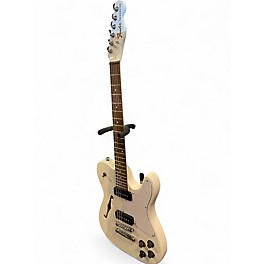 Used Fender JA90 Jim Adkins Thinline Telecaster White Hollow Body Electric Guitar
