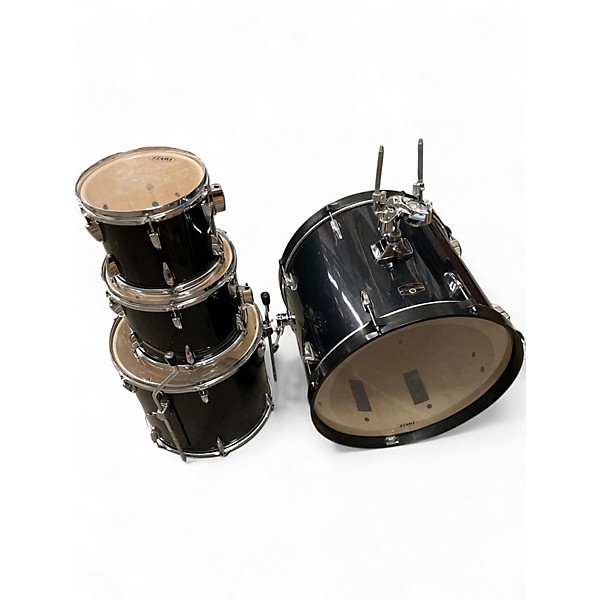 Used TAMA 4 Piece Imperialstar Hairline Black Drum Kit
