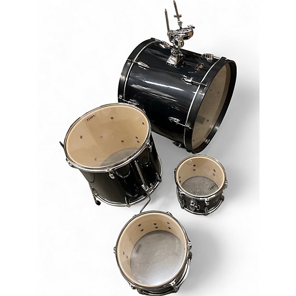 Used TAMA 4 Piece Imperialstar Hairline Black Drum Kit