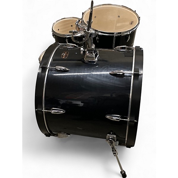 Used TAMA 4 Piece Imperialstar Hairline Black Drum Kit
