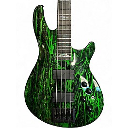 Used Schecter Guitar Research SILVER MOUNTAIN TOXIC VENOM Electric Bass Guitar