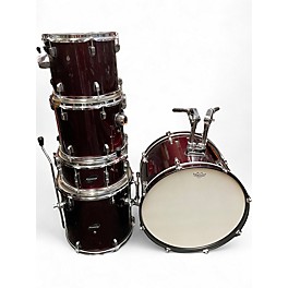 Used Ludwig 5 Piece Accent CS Wine Red Drum Kit