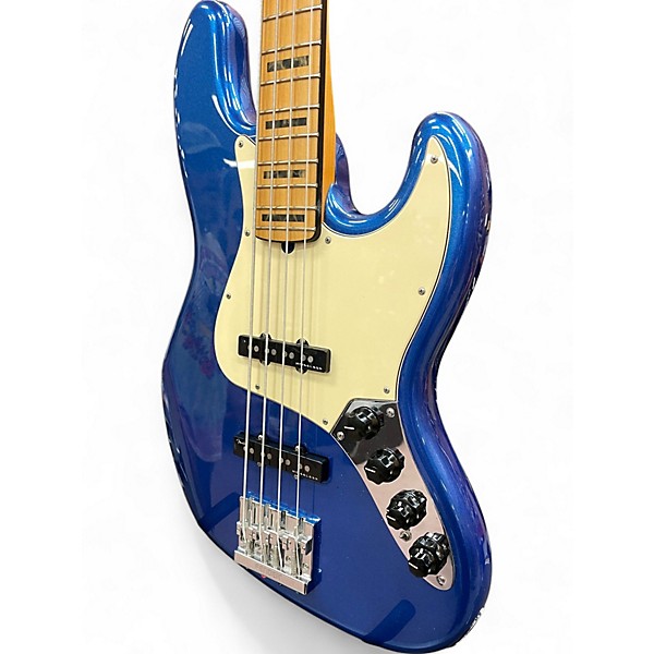 Used 2019 Fender American Ultra Jazz Bass Cobra Blue Electric Bass Guitar