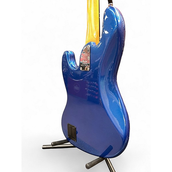 Used 2019 Fender American Ultra Jazz Bass Cobra Blue Electric Bass Guitar