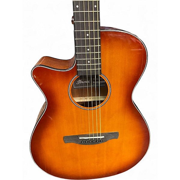 Used Ibanez AEG58L Vintage Sunburst Acoustic Electric Guitar