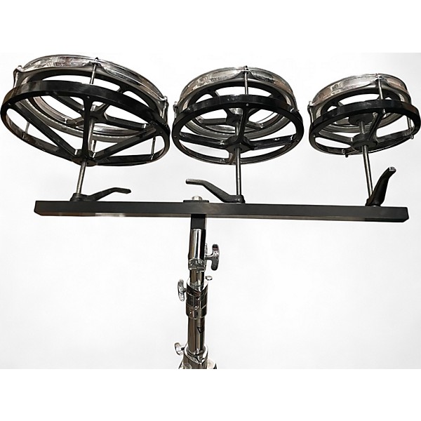 Used Remo 3 Piece Rototom Black Roto Toms