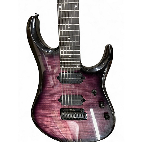 Used Sterling by Music Man John Petrucci JP157d 7 String with Dimarzio pickups eminence purple Solid Body Electric Guitar