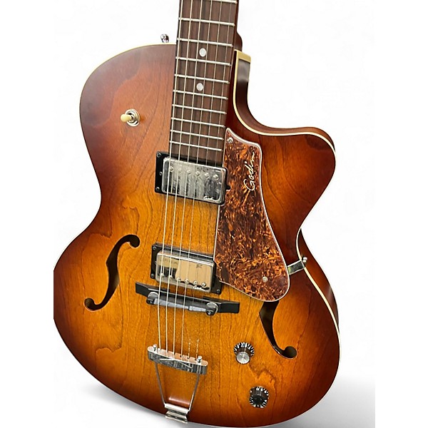 Used Godin 5th Avenue Kingpin II 2 Color Sunburst Hollow Body Electric Guitar