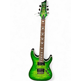 Used Schecter Guitar Research Omen Extreme 6 GREEN  Solid Body Electric Guitar