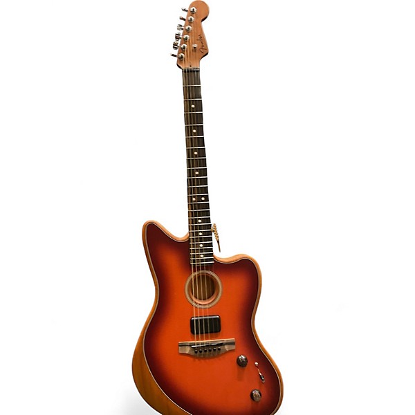 Used Fender American Acoustasonic JAZZMASTER 2 Color Sunburst Acoustic Guitar