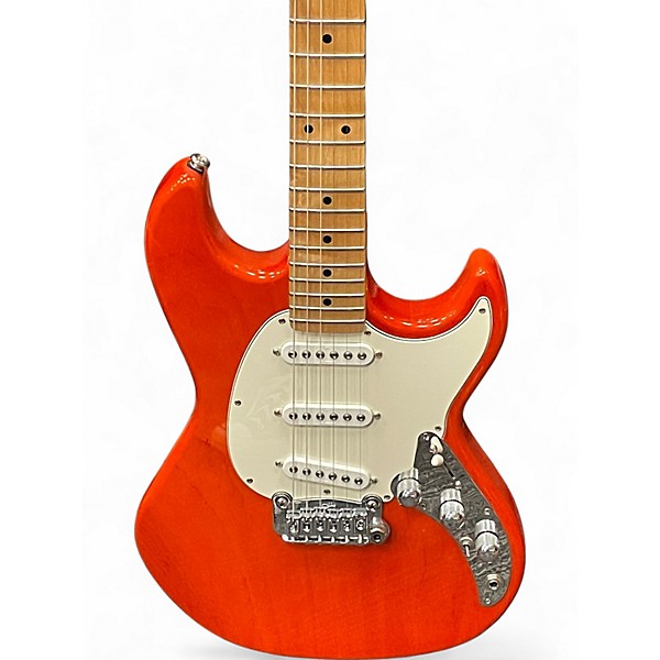 Used 2021 G&L Fullerton Deluxe-Skyhawk Clear Orange Solid Body Electric Guitar