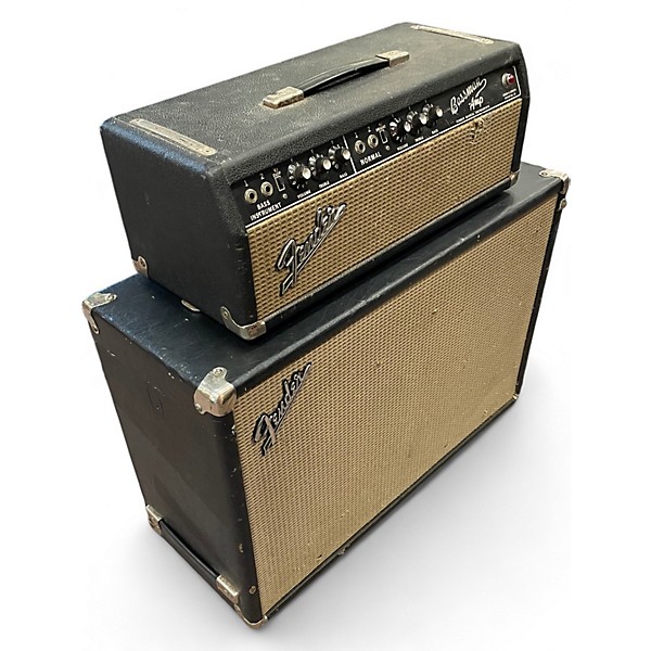 Vintage 1967 Fender BASSMAN AMP HEAD AND CABINET Tube Guitar Amp Head
