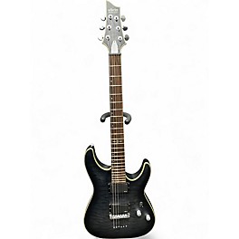 Used Schecter Guitar Research C1 Platinum Translucent Black Solid Body Electric Guitar