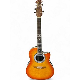 Used Ovation Ultra Deluxe 1528D Sunburst Acoustic Electric Guitar