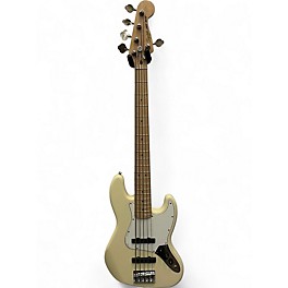 Used Squier JAZZ BASS 5 Olympic White Electric Bass Guitar