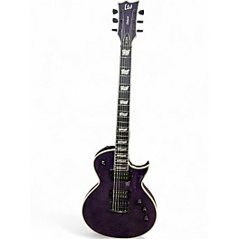 Used ESP LTD EC1000 See Thru Purple Solid Body Electric Guitar