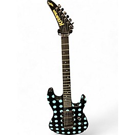 Used Kramer Nightswan Black w/ Blue Polka Dots Solid Body Electric Guitar