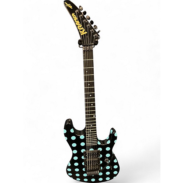 Used Kramer Nightswan Black w/ Blue Polka Dots Solid Body Electric Guitar,New Products : American Fashion Style Bags On Sale