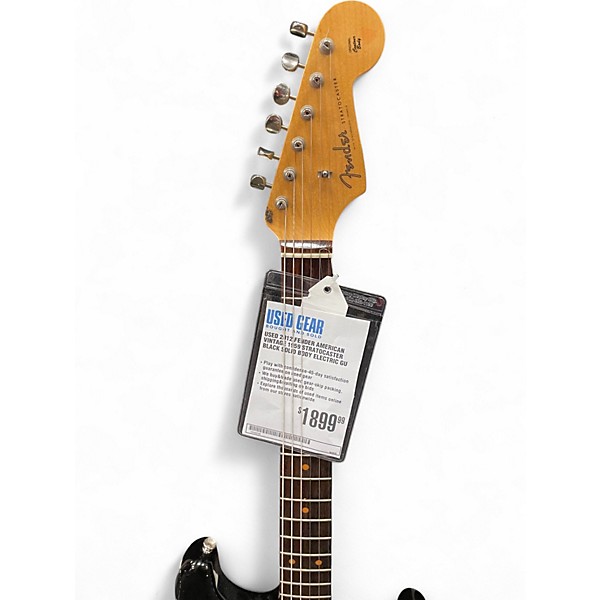 Used 2012 Fender American Vintage 1959 Stratocaster Black Solid Body Electric Guitar