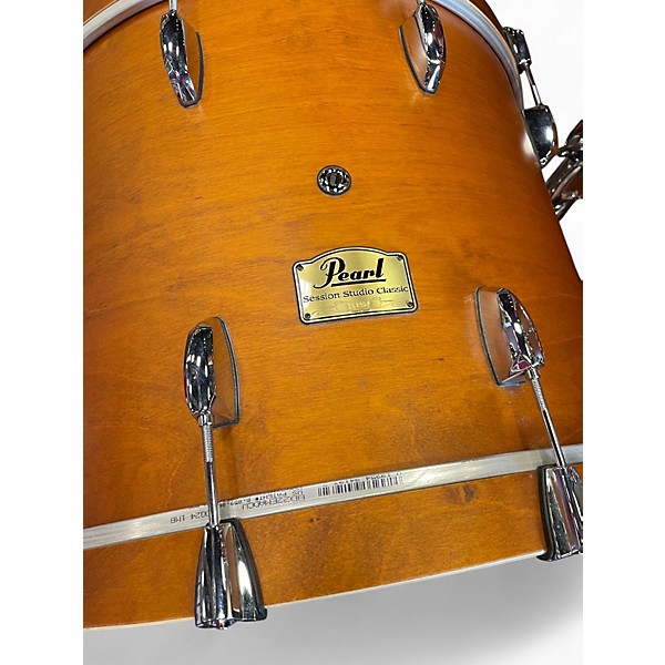 Used Pearl 4 Piece Session Studio Classic liquid amber Drum Kit