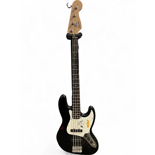 Used Squier J BASS Black and White Electric Bass Guitar,Specials : American Fashion Style Bags On Sale