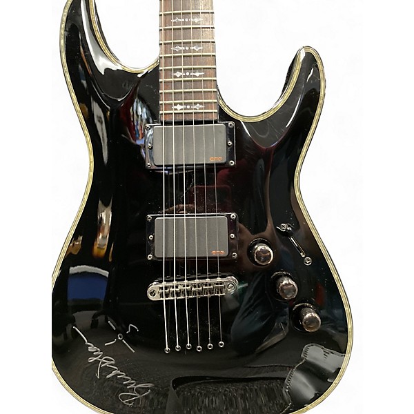 Used Schecter Guitar Research Hellraiser C1 Black Solid Body Electric Guitar