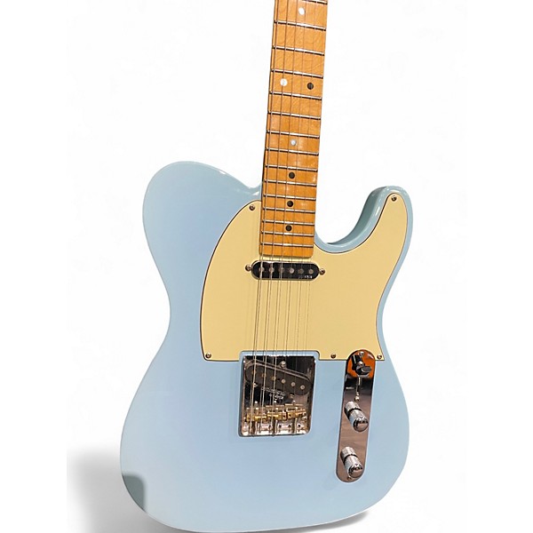 Used Vintage Reissued V75 Blue Solid Body Electric Guitar