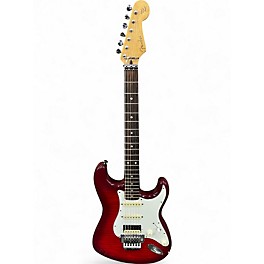 Used Fender MIJ STRATOCASTER WITH FLOYD ROSE TRANS RED Solid Body Electric Guitar