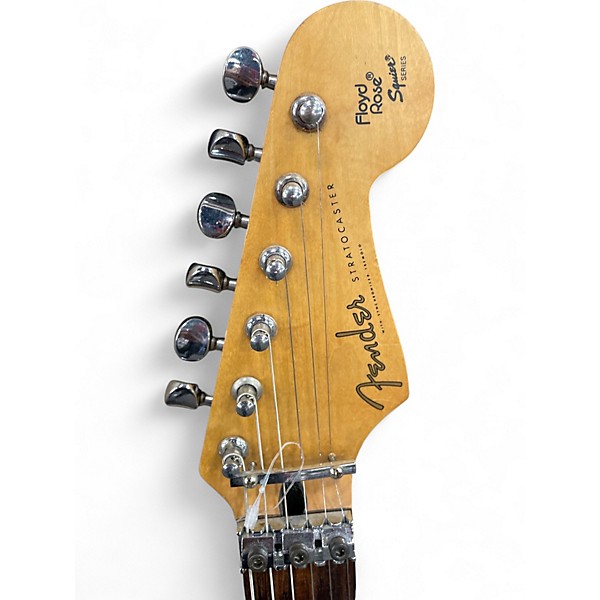 Used Fender MIJ STRATOCASTER WITH FLOYD ROSE TRANS RED Solid Body Electric Guitar