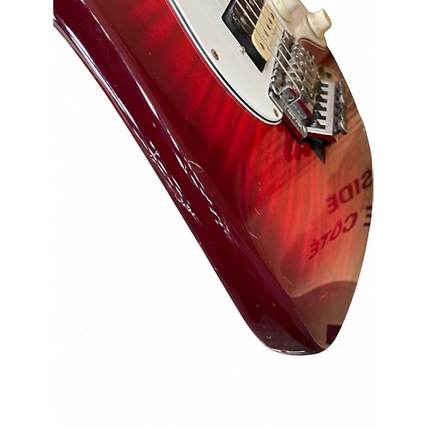Used Fender MIJ STRATOCASTER WITH FLOYD ROSE TRANS RED Solid Body Electric Guitar