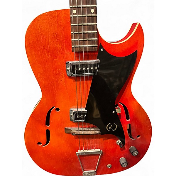 Vintage 1960s Kay K571 SPEED DEMON Candy Apple Red Hollow Body Electric Guitar