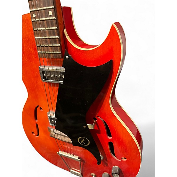 Vintage 1960s Kay K571 SPEED DEMON Candy Apple Red Hollow Body Electric Guitar