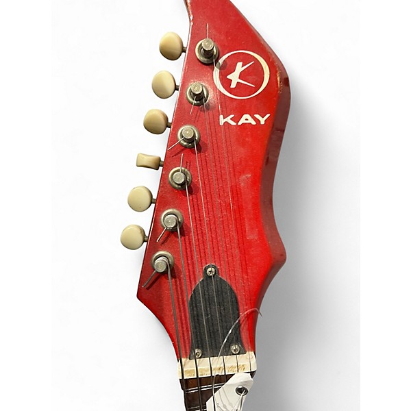 Vintage 1960s Kay K571 SPEED DEMON Candy Apple Red Hollow Body Electric Guitar