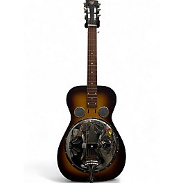 Used Dobro Hound Dog Square Neck Natural Sunburst Resonator Guitar