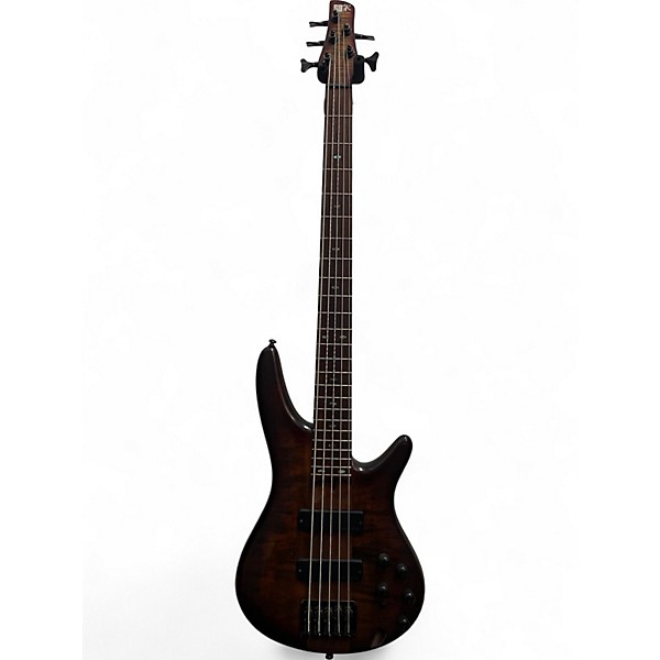 Used 2018 Ibanez SR875-BFT BROWN TOPAZ Electric Bass Guitar