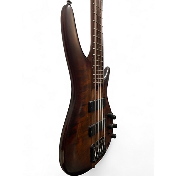 Used 2018 Ibanez SR875-BFT BROWN TOPAZ Electric Bass Guitar