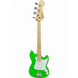 Used Squier Sonic Bronco LIME GREEN Electric Bass Guitar